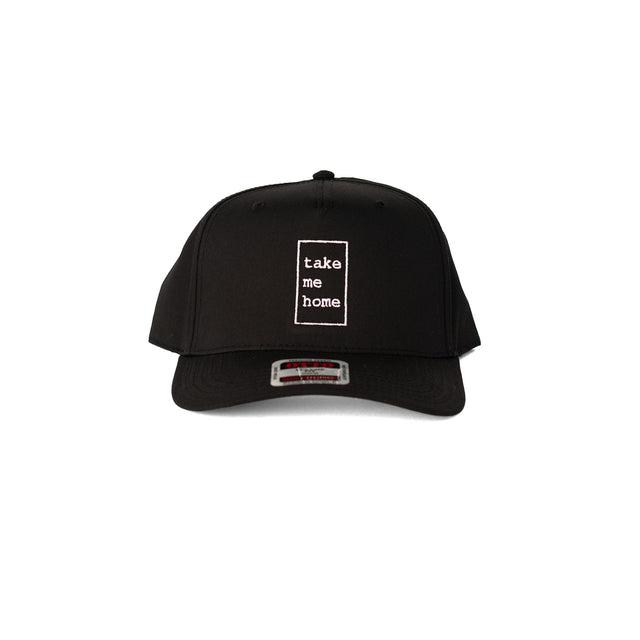Take Me Home black 5-panel embroidered cap, J Schatz