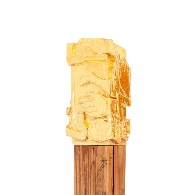 Figures of Presence Totem 6, 2026, ceramic and wood sculpture by Jim Schatz and Peter Souza Jr.