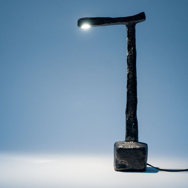 metallic lava ceramic A17-1 desk lamp, J Schatz