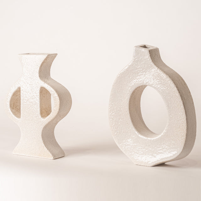 Organica Hollow vessels grouped, hand-glazed stoneware, J Schatz