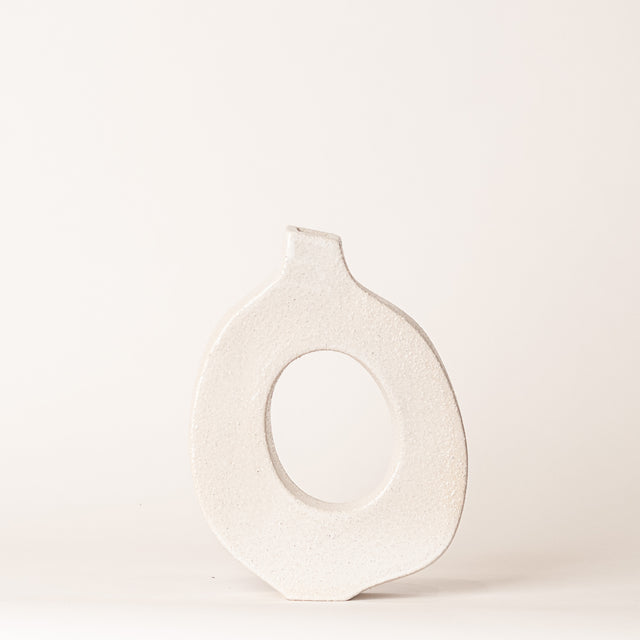 Hand-glazed stoneware Organica Hollow vessel with open void, J Schatz
