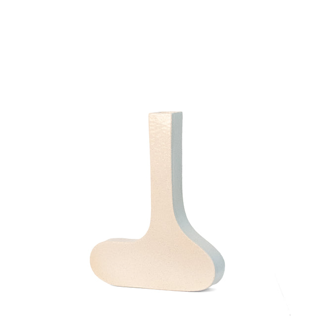 Textured white stoneware Organica Stem vessel, J Schatz