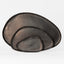 One-of-a-kind metallic black speckled stoneware Amorphous platter set, J Schatz