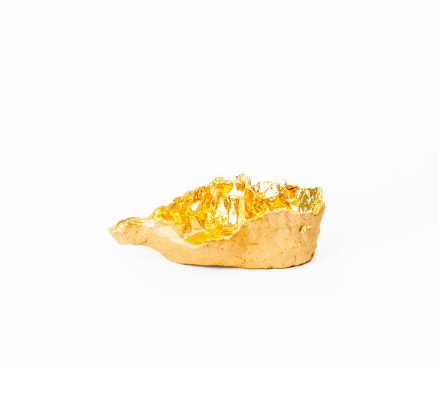 Gold-lustre interior ceramic bowl, J Schatz