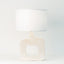 Textured white ceramic Form Study table lamp, J Schatz.