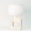 Textured white ceramic Form Study table lamp, J Schatz.