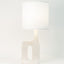 Textured white ceramic Form Study table lamp, J Schatz.