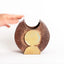 Cocoa, yellow, ash, and blue glazed stoneware Geometria vessel, J Schatz