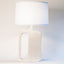 Textured white ceramic Form Study table lamp, J Schatz.