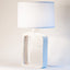 Textured white ceramic Form Study table lamp, J Schatz.