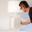 Textured white ceramic Form Study table lamp, J Schatz.