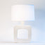 Textured white ceramic Form Study table lamp, J Schatz.