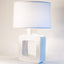 Textured white ceramic Form Study table lamp, J Schatz.