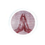 Photographic transfer of two palms pressed together on stoneware Gestures plate, J Schatz.