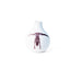 Photographic transfer of a handstand with legs split wide on porcelain Gestures bud vase, J Schatz.