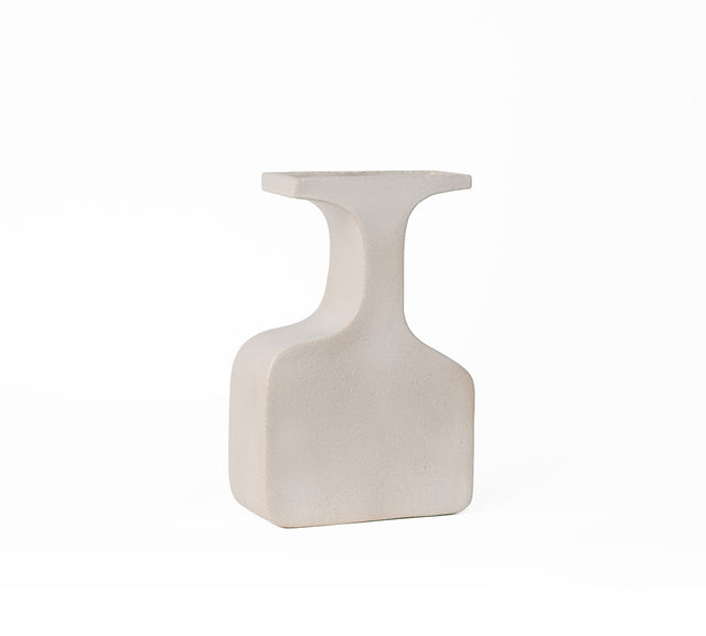 Organica Plateau Vessel 2 in textured white stoneware, J Schatz