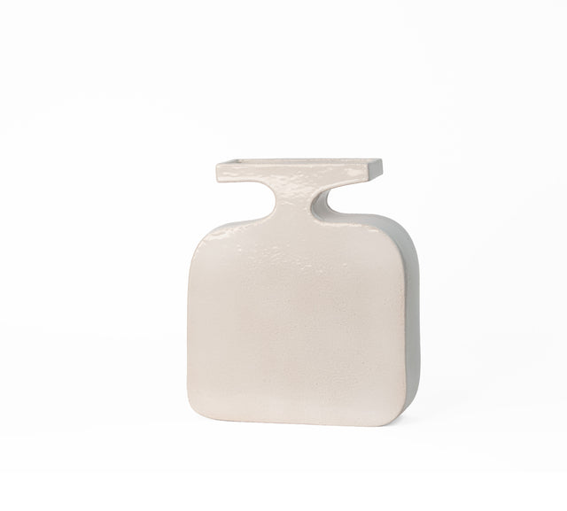 Organica Plateau Vessel 5 in textured white stoneware, J Schatz