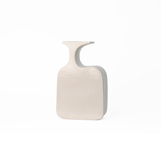 Organica Plateau Vessel 6 in textured white stoneware, J Schatz