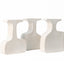 Organica Plateau vessels in textured white stoneware, grouped, J Schatz