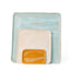 Light aqua slab-built stoneware Mod platter, J Schatz