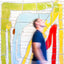 Hold It All Together Mural by Jim Schatz, shown in scale with the artist