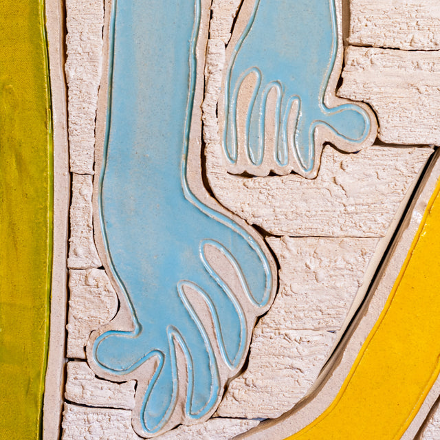 Hold It All Together Mural by Jim Schatz, blue hands detail