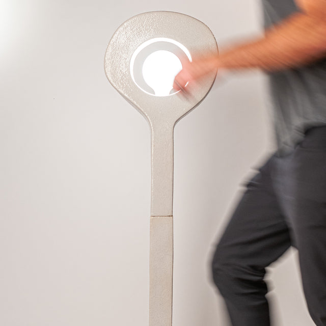 Ceramic Aura floor lamp detail, J Schatz.