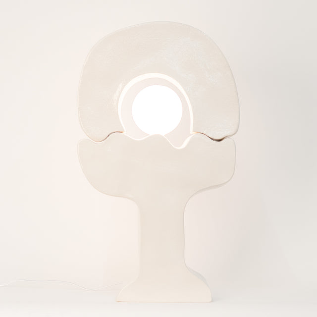 white ceramic Cactus Lamp 4, Organica collection, J Schatz
