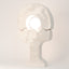 white ceramic Cactus Lamp 4, angle view, J Schatz