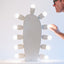 white ceramic Cactus Lamp 1, detail, J Schatz
