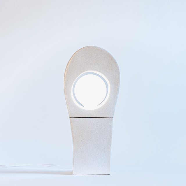 white ceramic Cactus Lamp 2, Organica collection, J Schatz