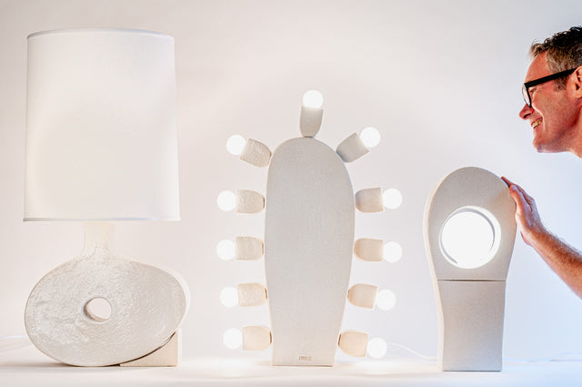 Organica collection ceramic lamps grouped, J Schatz