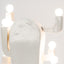 white ceramic Cactus Lamp 3, lit, J Schatz
