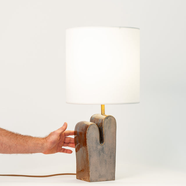 Organica Cactus ceramic table lamp, full height, J Schatz