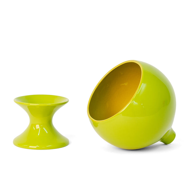 Olive two-tone glossy stoneware planter, J Schatz