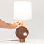 Radius ceramic table lamp, angle view, J Schatz