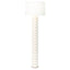 Bright white ceramic Wide Tooth floor lamp, J Schatz.
