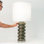 Green Lava ceramic Wide Tooth table lamp, J Schatz.