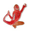 Radical Presence figure Felix, hand-painted stoneware wall figure by Jim Schatz