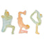 Radical Presence figures Lynn, Max, and Tuss, hand-painted stoneware wall figures by Jim Schatz