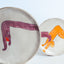 All Together Now hand-painted stoneware place setting, detail (Tyler, Sandy, Luke, Devon), by Jim Schatz