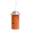 Bittersweet Orange ceramic Bistro bird feeder, custom color made to order, J Schatz