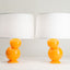 Orange Peel ceramic Bubble table lamp pair, J Schatz.