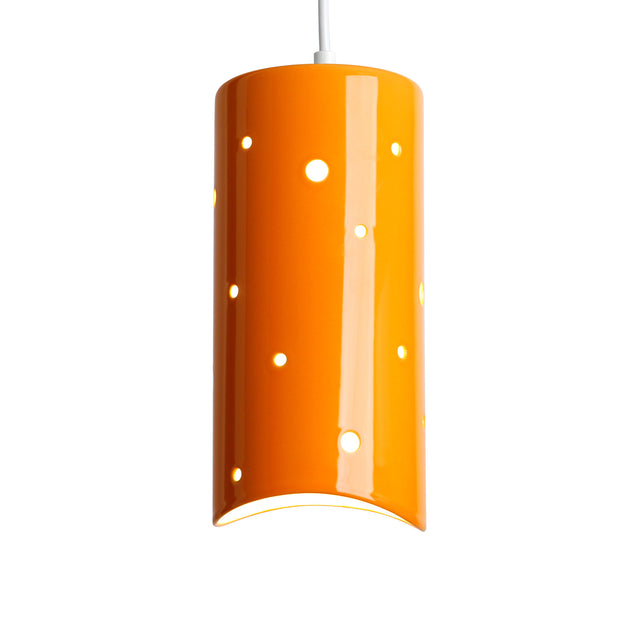 Orange Peel ceramic Cilindro pendant, J Schatz.