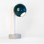Spot On ceramic desk lamp in midnight blue, bright white, and slate grey, J Schatz