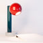 Spot On ceramic desk lamp in burnt red, midnight blue, and slate grey, side view, J Schatz