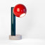 Spot On ceramic desk lamp in burnt red, midnight blue, and slate grey, J Schatz
