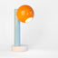 Spot On ceramic desk lamp in orange peel, light aqua, and bright white, J Schatz