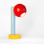 Spot On ceramic desk lamp in sumac red, light aqua, and goldenrod yellow, J Schatz