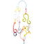 Doodle Mobile, hanging stoneware mobile with glazed extrusions in eight colors, by Jim Schatz